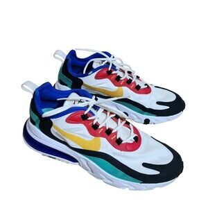 COA Nike Air Max 270 React Bauhaus AO4971-002 Mens 8.5 Multi Yellow Red Blue
